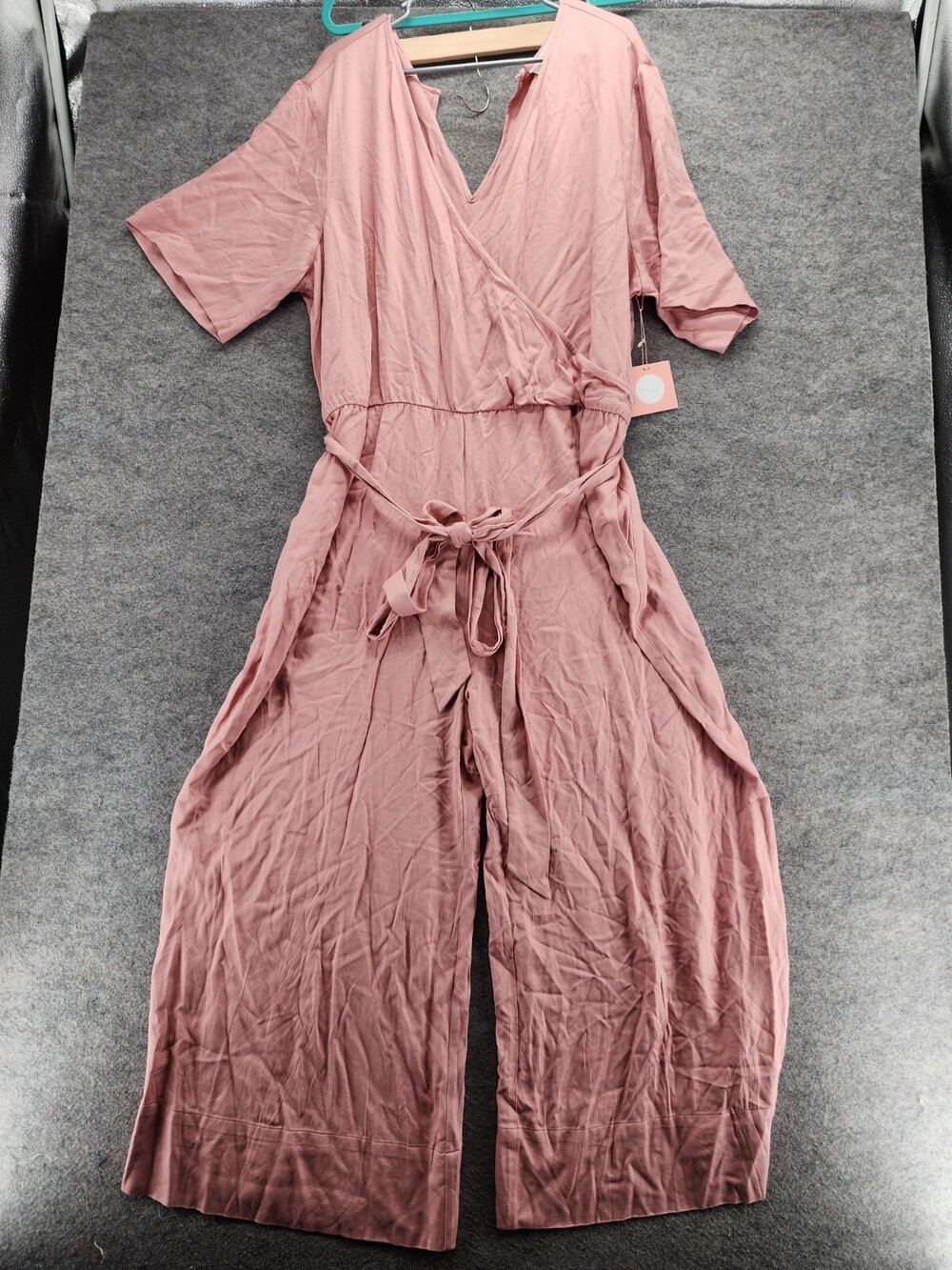 Ban.do Jumpsuit Womens 2X/3X Pink V Neck Wrap